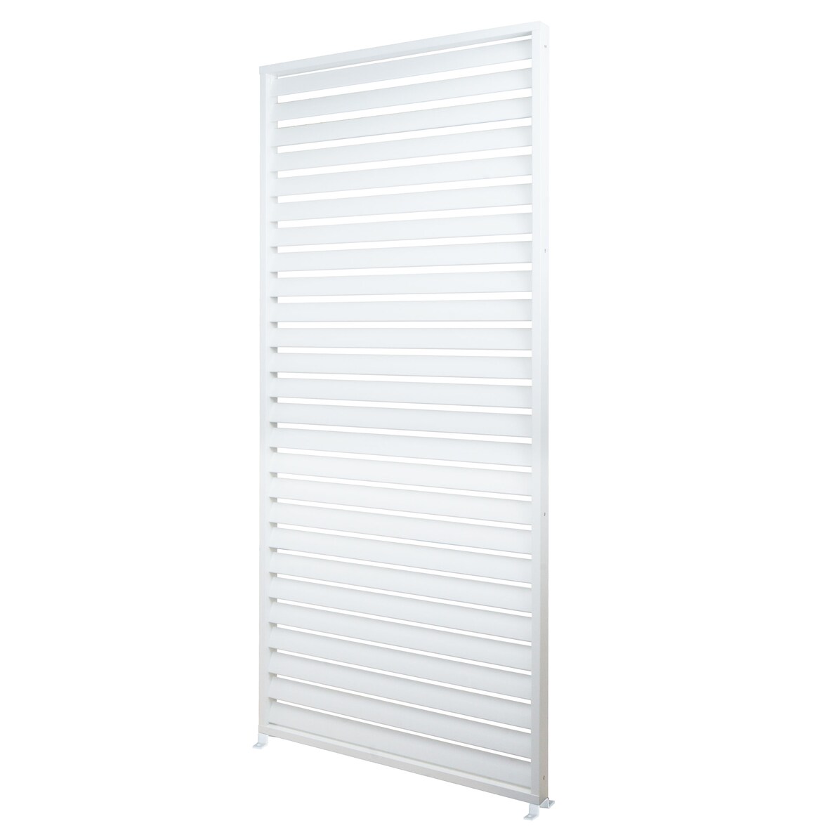 Aluminium Lamellenwand für Pergola HWC-N94 3x3m, Lamellenpaneel Modul Seitenwand Sichtschutz, 213x94cm ~ weiß