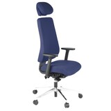 thumbnail of Bürostuhl / Chefsessel PRO-TEC 400 Stoff dunkelblau Alu poliert hjh OFFICE