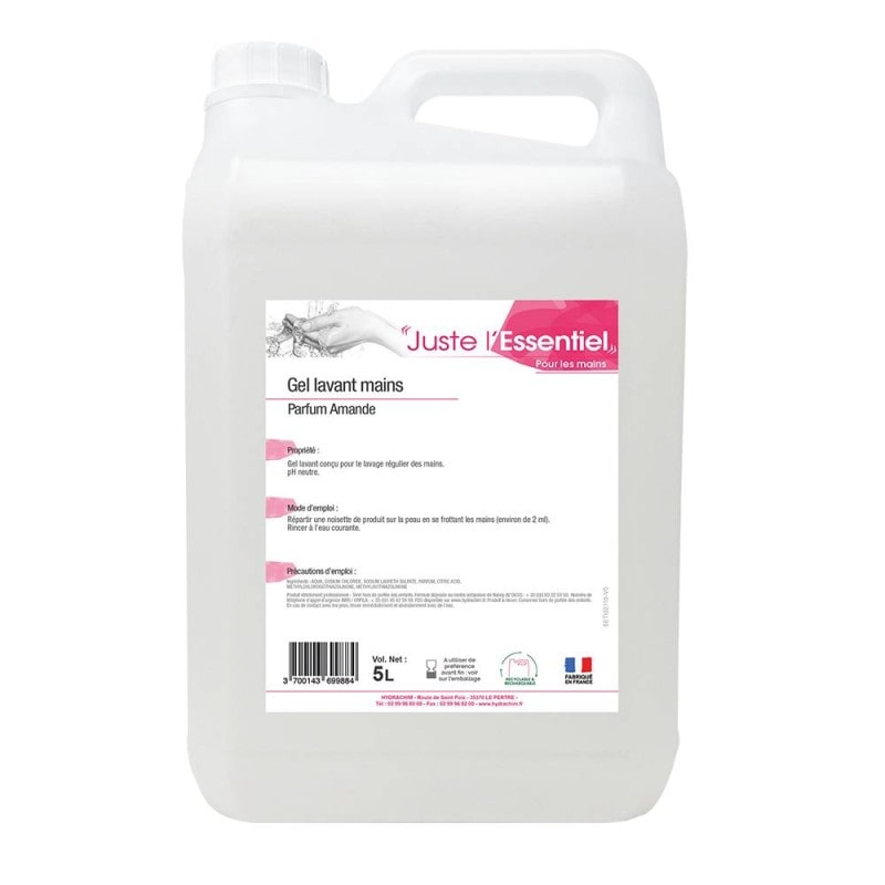 Gel lavant mains - Parfum Amande- 5L - HYDRACHIM