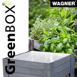 thumbnail of WAGNER GreenFAMILY Hochbeet GreenBOX Light - 53,5 x 53,5 x 70 cm, Massivholz anthrazit, Regalboden&Pflanztasche-25035001