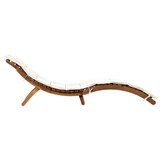 thumbnail of vidaXL Sonnenliegen mit Auflagen 2 Stk. Cremeweiß Massivholz Akazie