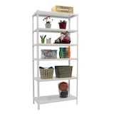 thumbnail of SimonRack Estanteria Metalica, 2500x900x400 mm, 6 Alturas, Bandeja Metal, 180 kg de Punto Flexión, Estanterias Almacenaje, Blanco - Simonclick