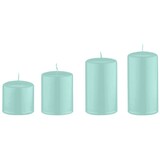 thumbnail of 4er Set Adventskerzen abgestuft Türkis Ø 6 cm (Höhen 6, 8, 10 und 12 cm)