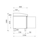 thumbnail of Table de préparation pour pizza 2 portes - Combisteel