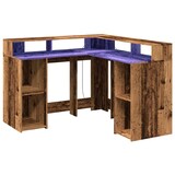 thumbnail of Bureau avec lumières LED vieux bois bois d'ingénierie Modèle Atlas Master Pro Plus