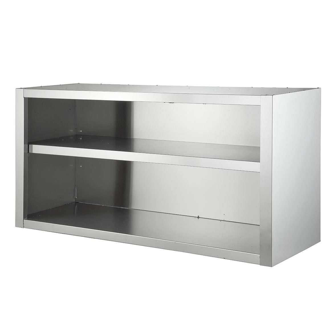 Armario de pared abierto, 650 x 800 x 400 mm, acero inoxidable, EASYLINE 10252 Vaiotec