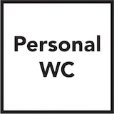 thumbnail of Aufkleber I Türschild Personal-WC, Folie, selbstklebend, 150x150mm