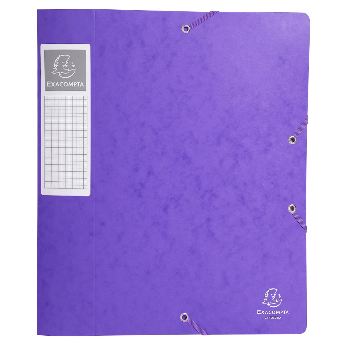 Exacompta - Réf. 16015H - 10 boites de classement Cartobox Dos 60mm Carte lustrée - A4 - Violet