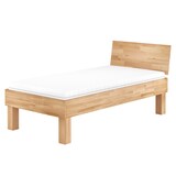 thumbnail of Massivholzbett extra stabil 100x220 hohes Seniorenbett Gästebett Zubehör wählbar V-60.81-10-220 Rollrost und Matratze inkl.