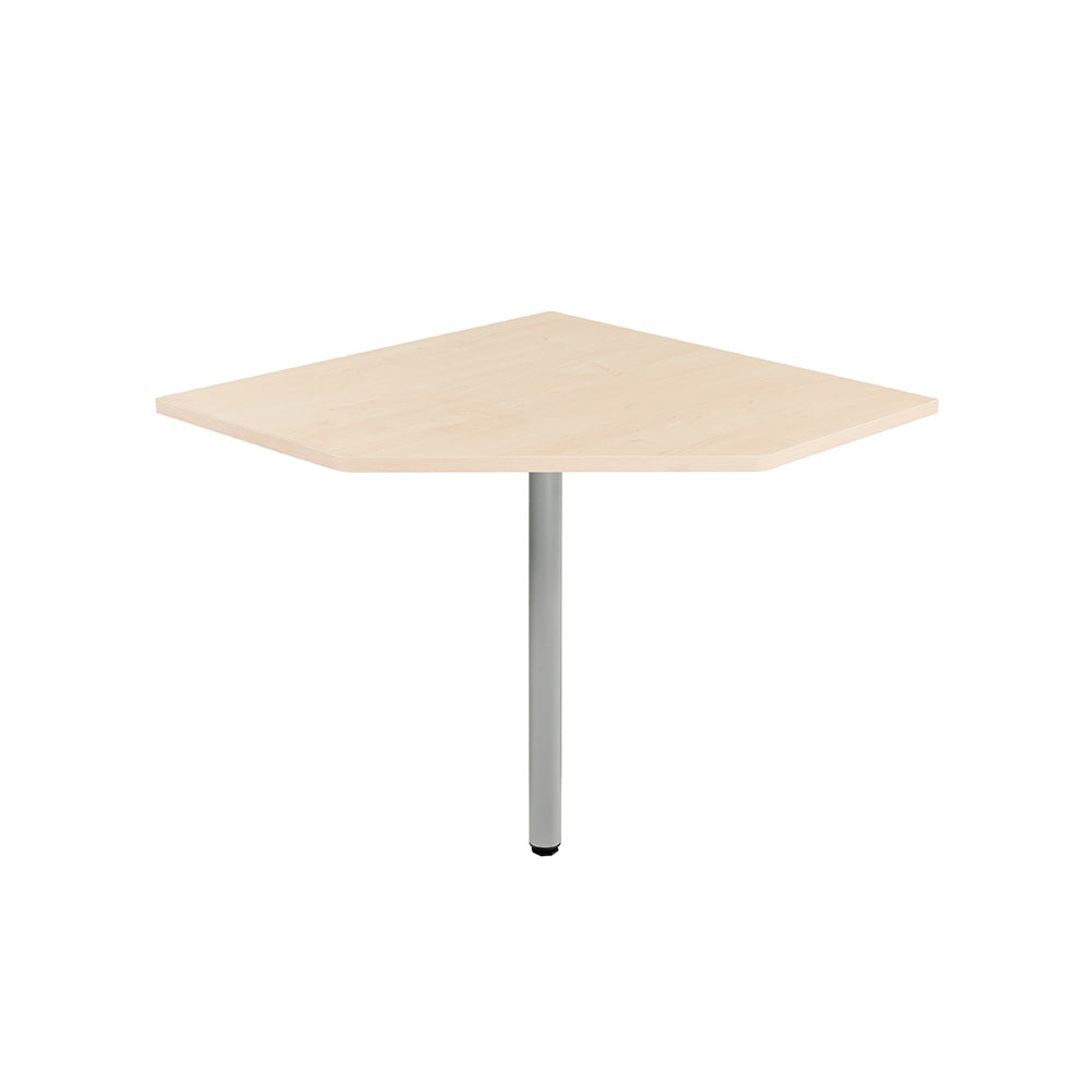 Mesa de canto em faia de 90° Rocada para secretária série WORK/METAL - alumínio/faia