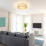 thumbnail of Monzana Deckenlampe Stoff 30 cm Weiß 1-flammig E27 Deckenleuchte Wohnzimmer Schlafzimmer Stoffdeckenlampe