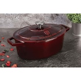 thumbnail of Berlinger Haus ovaler Gusseisen-Bräter mit Deckel (5.56L), Burgunderrot
