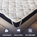 thumbnail of The White Stone Topper 180 x 190 cm | Topper ergonomico 5 cm | Ovatta Soft | Traspirante e antiacaro