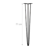thumbnail of Relaxdays Hairpin Legs, 4er Set, 3 Streben, Metall, Haarnadel Tischbein für Hocker, Tisch & Schrank, 71 cm hoch, schwarz