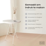 thumbnail of IvoQ Set van 2 Statafels Wit – Inclusief 2 Witte Stretchhoezen – Ø80 x 110 cm – Opvouwbaar – Partytafels voor Feest, Tuin & Event