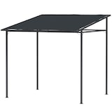 thumbnail of Outsunny Pergola Addossata con Chiusure a Strappo Grigio Scuro