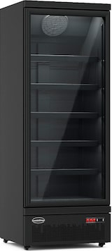thumbnail of Kühlschrank RHINO auf Rollen | 1x Glastür + LED | 600 Liter, HxBxT 199,7x75x71cm | 0/+10°C | Schwarz + CHEFGASTRO Geschirrtuch