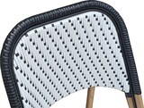 thumbnail of METRO Professional Sedia, alluminio / PE rattan, 46 x 58 x 88 cm, impilabile, bianco /nero
