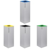 thumbnail of Contenedor individual de reciclaje selectivo con tapa, fabricado en chapa de acero con pintura epoxi gris Officeplan