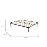 thumbnail of Dmora Doppelbettgestell Olga, 14 orthopädischer Lattenrost, 100% Made in Italy, 160x190x30 cm