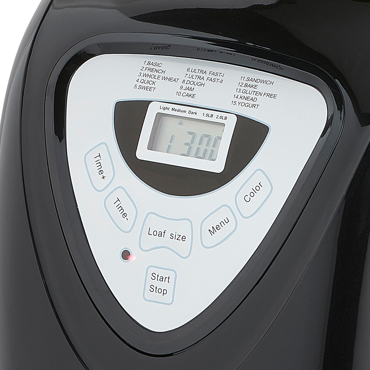 PRINCESS Panificadora con 15 programas, 3 ajustes de tostado, Panel de control digital, Pantalla LCD, Recubrimiento antiadherente, 600 W, Negra