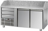 thumbnail of Tecnodom Pizza Counter 2 Türen GN 1/1 Motor Gruppe SX 3 neutrale Schubladen und Granit-Top