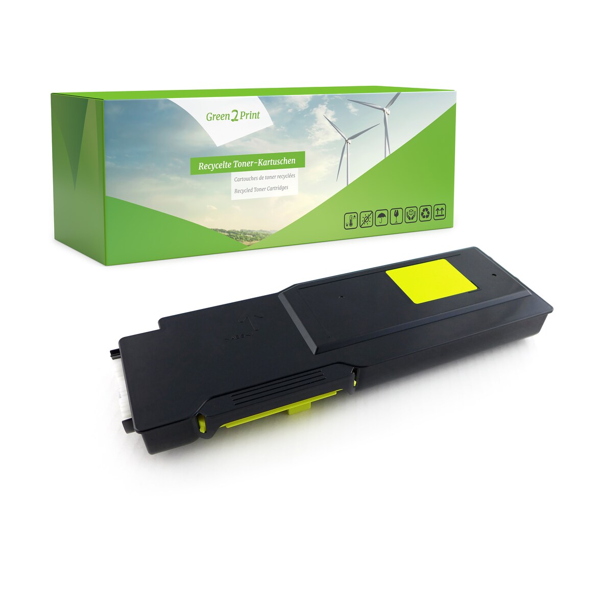 Green2Print Toner gelb ersetzt Dell 593-11120, F8N91 passend für Dell C3760N, C3760DN, C3765DFW
