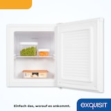 thumbnail of Exquisit Mini-Gefrierschrank, Gefrierschrank klein, 33 Liter, 4-Sterne-Gefrierfach, Kompakt, Temperaturregelung, GB505-040E weiss