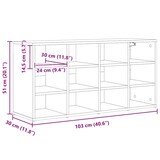 thumbnail of vidaXL Schuhschrank Sonoma Eiche 103 x 30 x 51 cm Holzwerkstoff