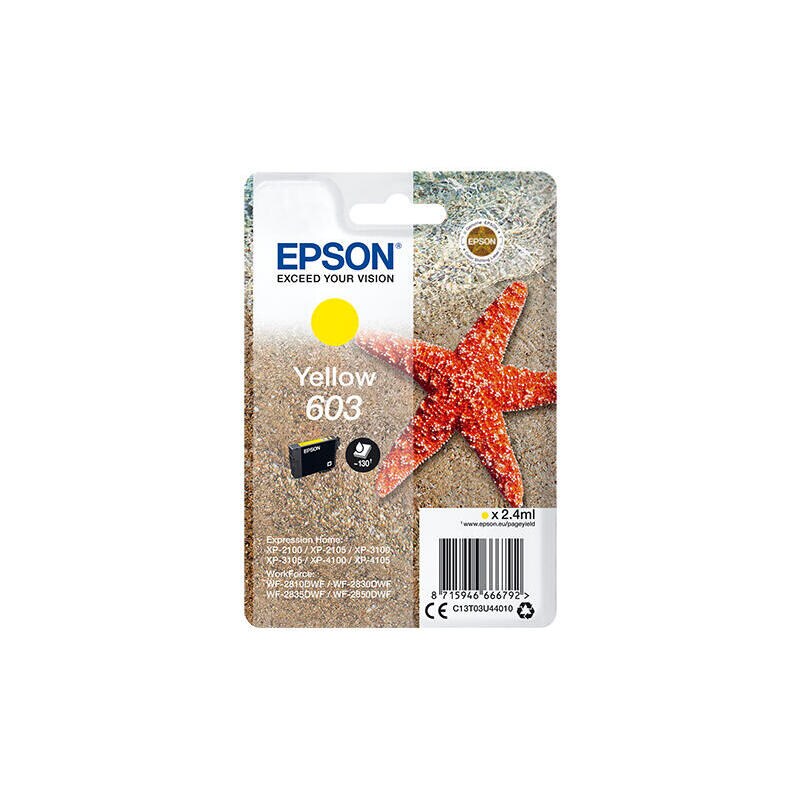 Epson Tinta Amarilla Std Estrella De Mar 1 Tinte 603 Rf / Am Single