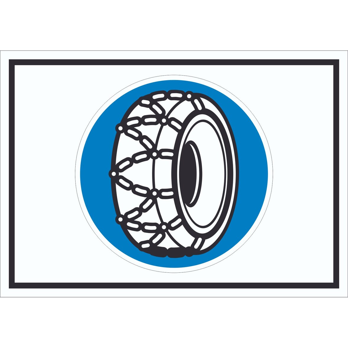 Schneekettenpflicht Symbol Schild A5 (148x210mm)