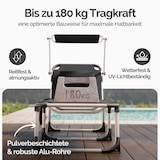 thumbnail of CASARIA® Alu Sonnenliege mit Dach Seitentasche Klappbar Wetterfest Gartenliege Grau