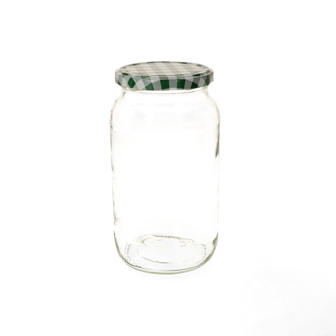 6er Set Rundglas 1062 ml To 82 grün karierter Deckel incl. Diamant Gelierzauber Rezeptheft