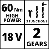 thumbnail of Einhell TP-CD 18/60 Li-i solo Akku Schlagbohrschrauber