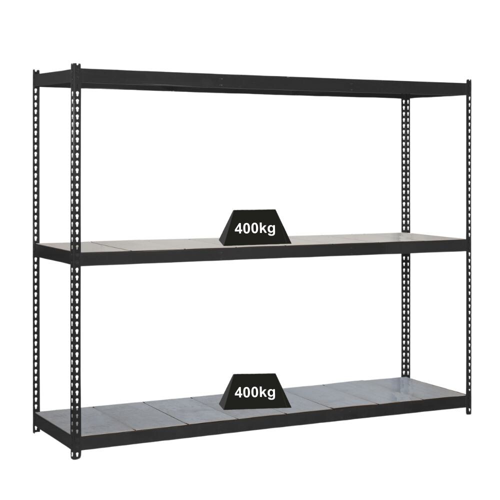 PROREGAL Schwerlastregal METAL YETI THREE | HxBxT 200x120x75cm | Fachlast 400kg | Anthrazit | Regal Standregal Werkstattregal Lagerregal Kellerregal