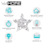 thumbnail of WellHome - Stella di Natale luminosa con 15 LED bianco caldo 40x40x10cm