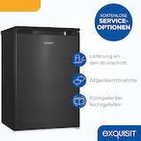 thumbnail of Exquisit Kühlschrank mit Gefrierfach, 107 Liter, kleiner Kühlschrank, 4-Sterne-Gefierfach, Kompakt, Freistehend, KS516-4-051C inoxlook-az