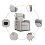 thumbnail of vidaXL Massagestoel verstelbaar stof wolk grijs