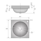 thumbnail of Lavamanos redondo de Acero Inoxidable industrial 405x405mm - LV-C
