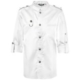 thumbnail of 222 - Kochjacke Bikerstyle, Langarm verstellbar, Druckknöpfe : weiß 65% Polyester 35%Baumwolle 220 g/m² XL