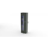 thumbnail of Dmora Vetrina Mimmo, Credenza con anta a vetro, Mobile da soggiorno multiuso, 100% Made in Italy, cm 45x34h162, Antracite lucido