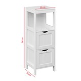 thumbnail of Rebecca Mobili Badezimmermöbel mit 2 Schubladen und 1 Tür aus weißem MDF