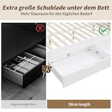 thumbnail of Multifunktionales Tagesbett mit Stauraum und Schublade aus Holz in Weiß flexibel als Sofa oder Schlafbett nutzbar 140x200 cm Weiß