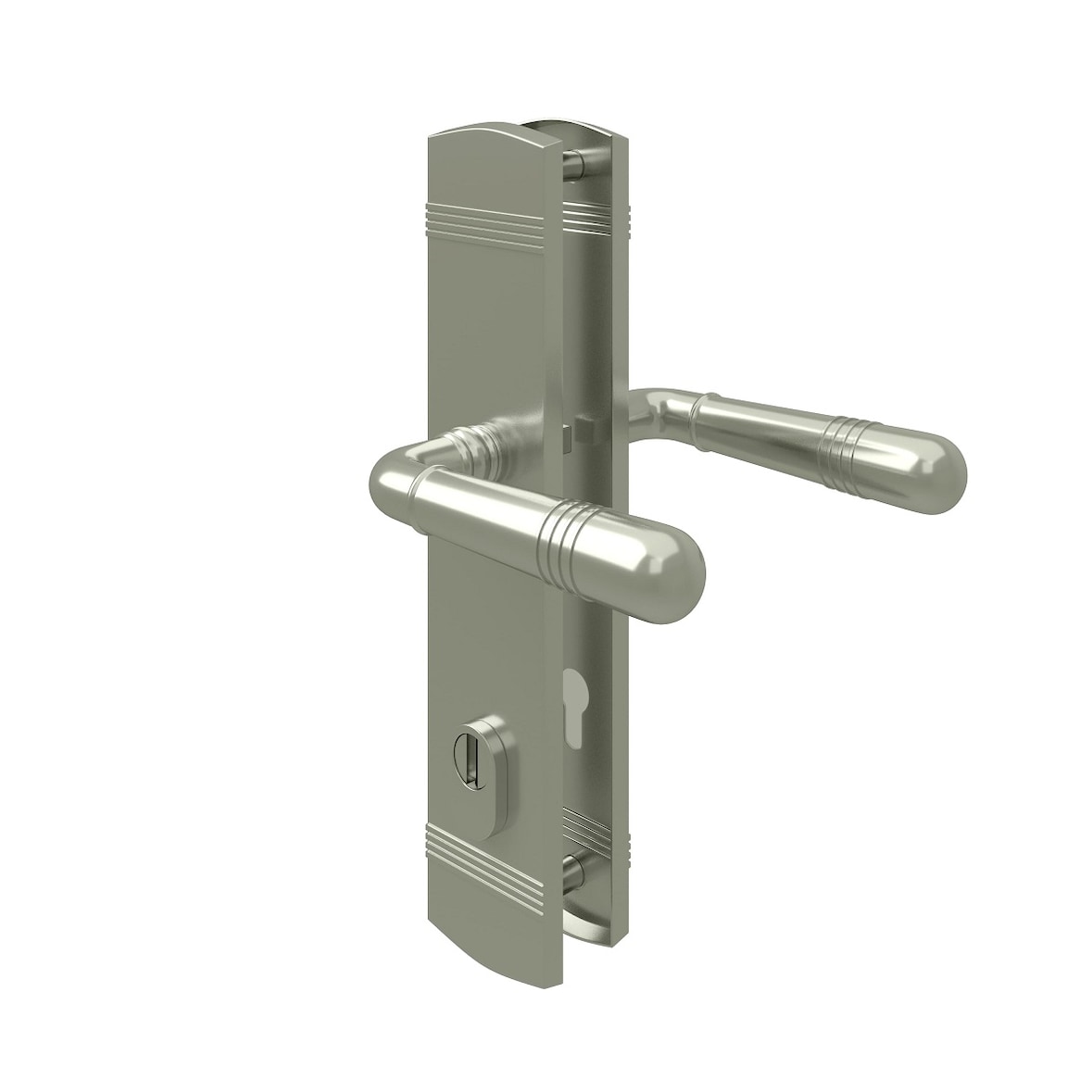 Sicherheitsbeschlag Schutzbeschlag Nickel matt Türbeschlag Drücker/Drücker 10/92