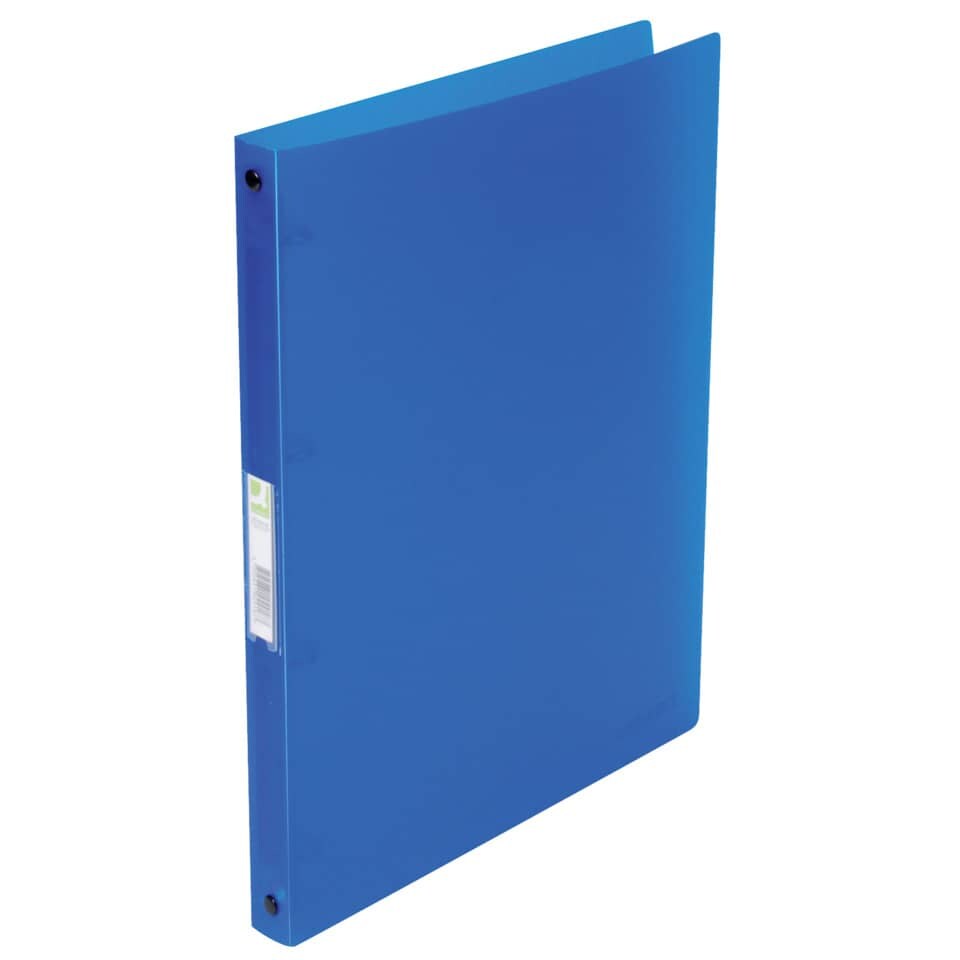 Ringmappe, A4, 4-Ring, 16mm, transluzent blau Q-CONNECT KF02918