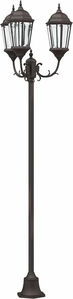 vidaXL Garten-Licht Bronze 57 x 49 x 241 cm Aluminium und Glas