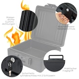 thumbnail of HMF Feuerfeste Dokumentenbox DIN A4 Ordner, wasserdichte Geldkassette abschließbar, 39 x 40 x 17 cm, Schwarz