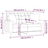thumbnail of vidaXL 2-Sitzer-Sofa mit Zierkissen Schwarz 120 cm Kunstleder