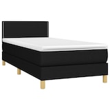 thumbnail of vidaXL Boxspringbett mit Matratze & LED Schwarz 80x200 cm Stoff