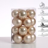 thumbnail of Christbaumkugel Weihnachtskugel Glas D: 6cm creme 20er Set